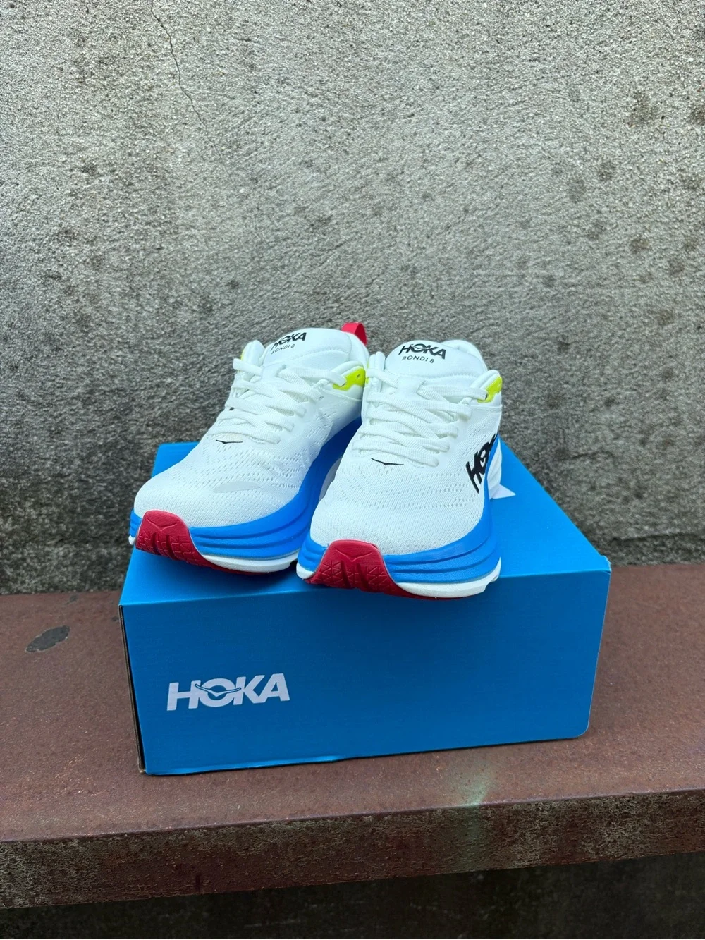 Hoka One One Bondi 8 Shoes Women Size 6.5B White Running Sneakers 1123202 - Picture 1 of 6